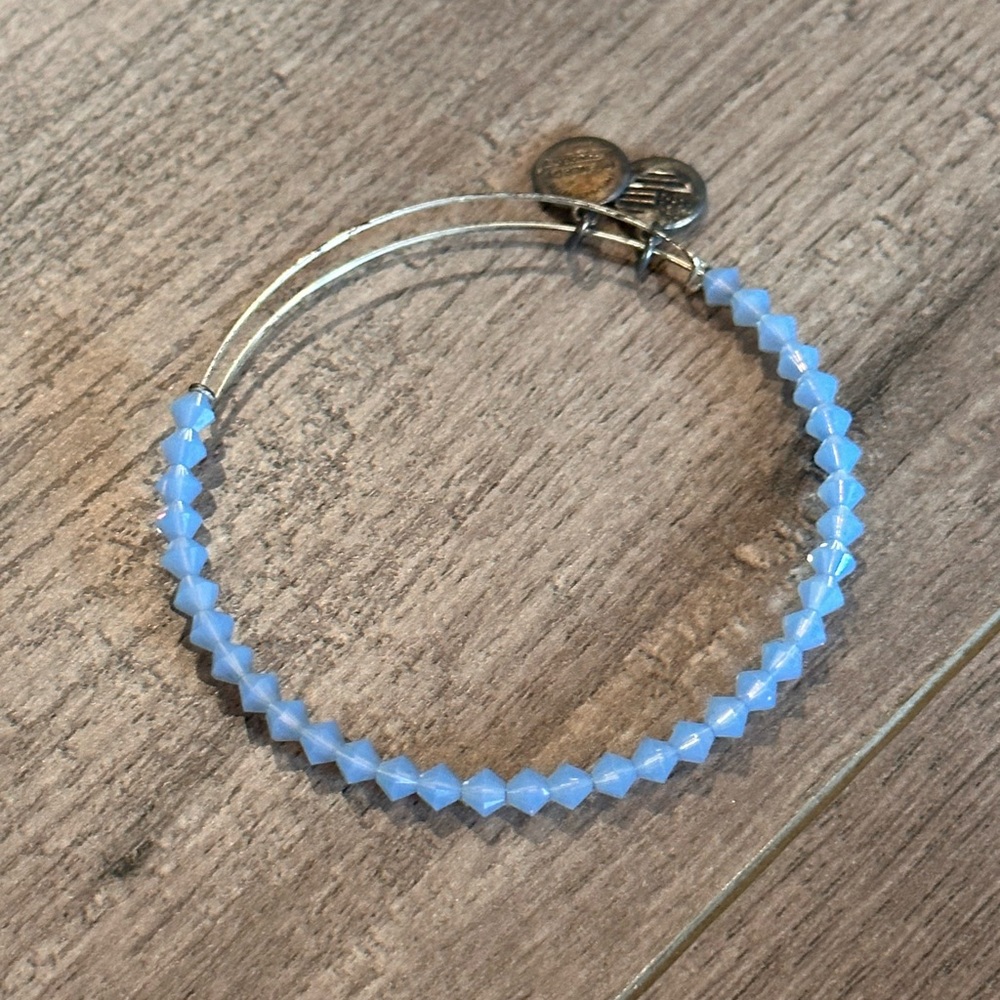 Light Blue Beaded Alex and Ani Bracelet